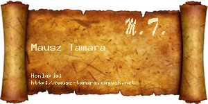 Mausz Tamara névjegykártya